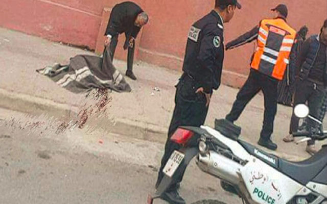 إطلاق الرصاص لإيقاف شخص يحمل رأس رجل  بعد ذبحه بمدينة المحمدية