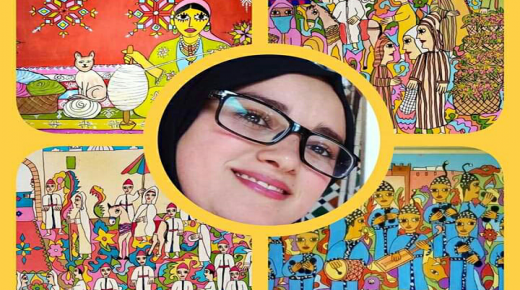 حياة الشوفاني الفنانة التشكيلية تعرض باقة من اعمالها الفنية بالجديدة تحت تيمة المرأة التقليدية
