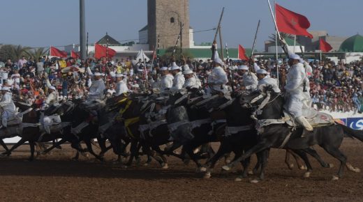 حضور جماهيري كبير  لمتابعة فن التبوريدة بموسم مولاي عبد الله امغار